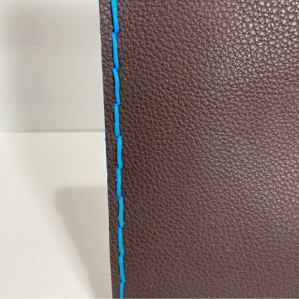 Beaded Funky Faux Leather Document Envelope With Elastic Band Closure NEW
